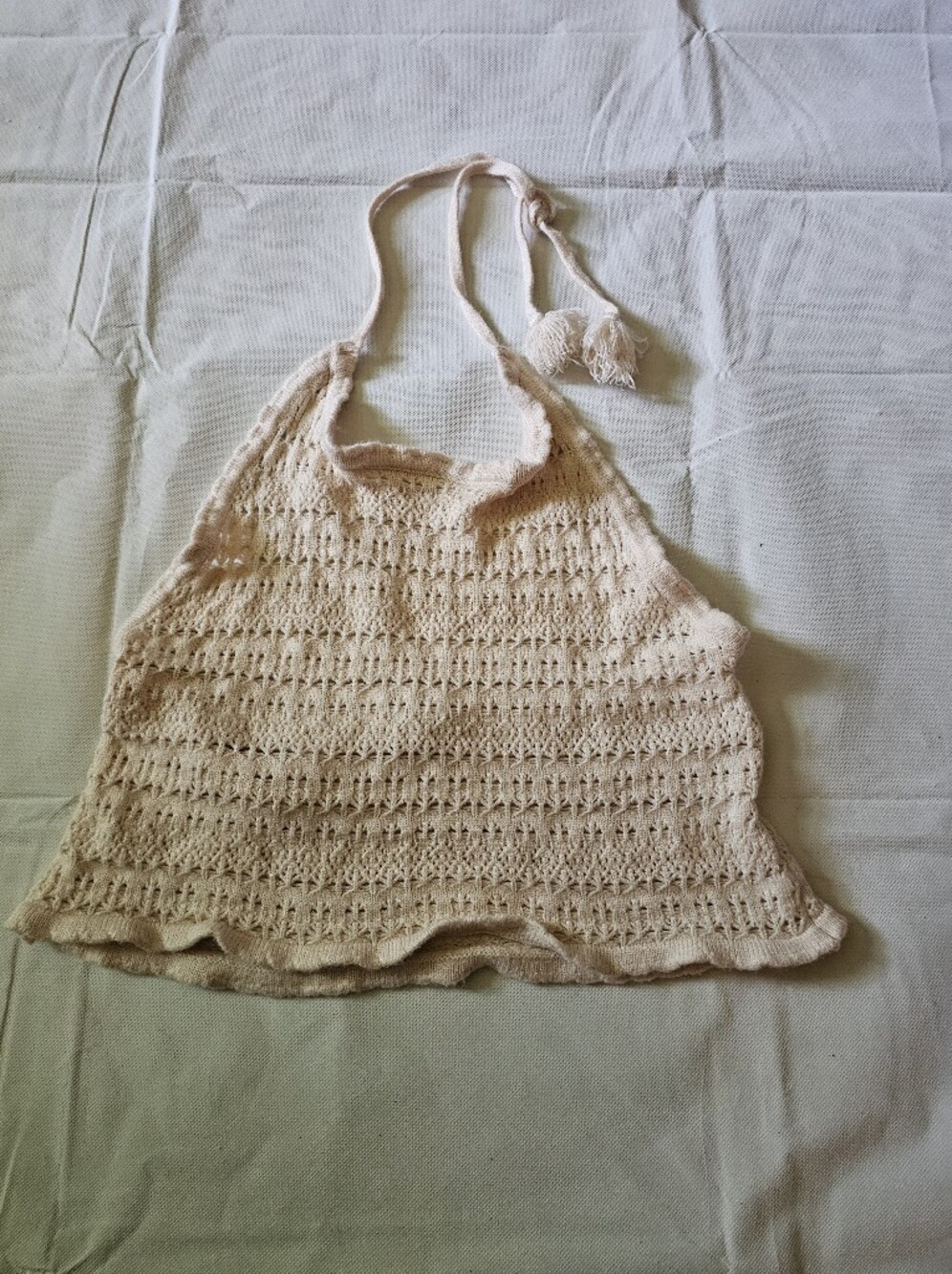 Fashion Nova Crochet Halter Camisole - Cream